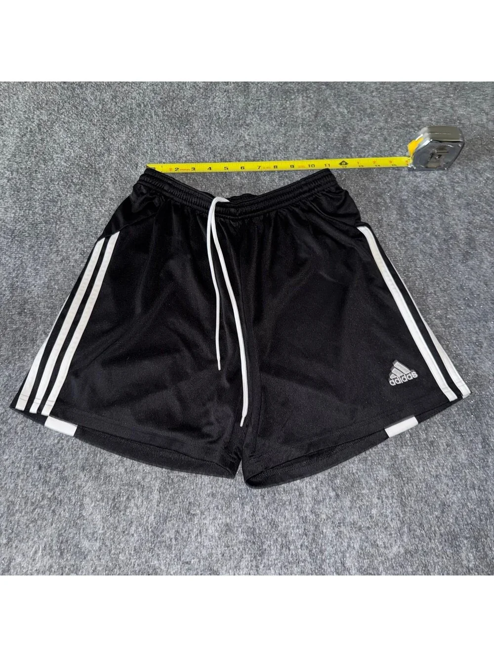 Adidas Black Athletic Soccer Shorts Mens MD Vtg y2k 90s Rare